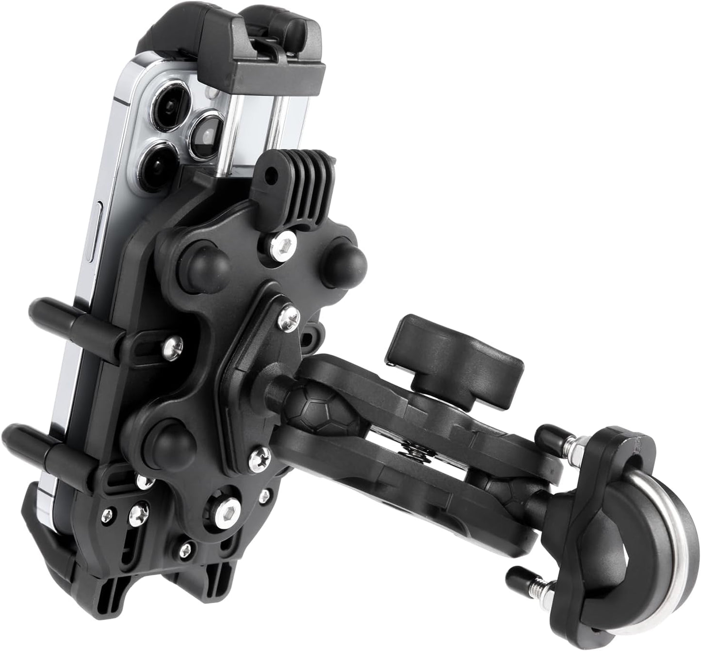 Soporte teléfono motocicleta antivibración ajustable