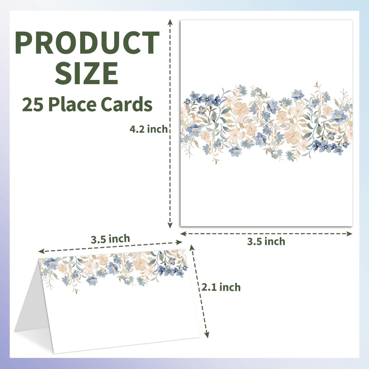 25 Tarjetas Lugar Florales Boda Acuarela Fiesta