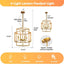 Candelabro dorado 4 luces colgante moderno ajustable
