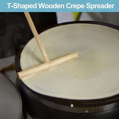 Juego esparcidor crepé y espátula 13.4pulg 3 barras T madera