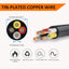 Cable eléctrico 18/4 negro trenzado 150ft funda PVC