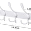 Perchero pared 2 pack 15 ganchos acero inox para abrigo