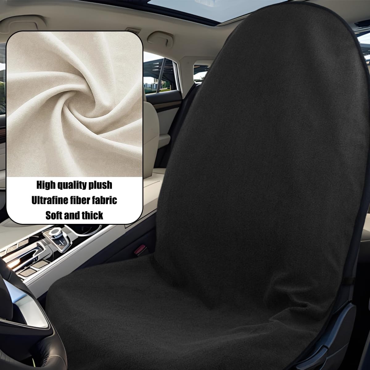 Toalla antiderrap asiento coche universal negro