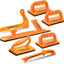 Set bloques empuje para sierras mesa router