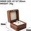 Caja madera soporte anillos boda grabado flora