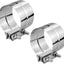 2 Abrazaderas acero inox 3.0" para silenciadores