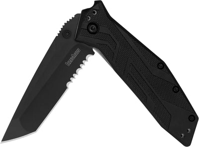 Cuchillo bolsillo EDC acero inox 3pulg dentada 4 posiciones
