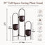 Soporte plantas 3 niveles metal 35pulg interiores
