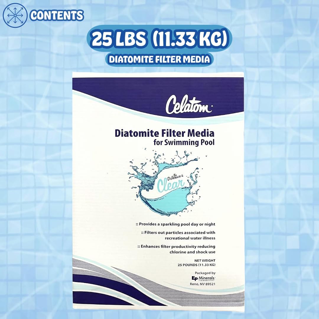 Filtro piscina diatomeas Celatom 25LB para sistemas DE