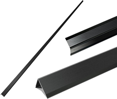 Protectores esquina pared aluminio 21Ga forma L negro