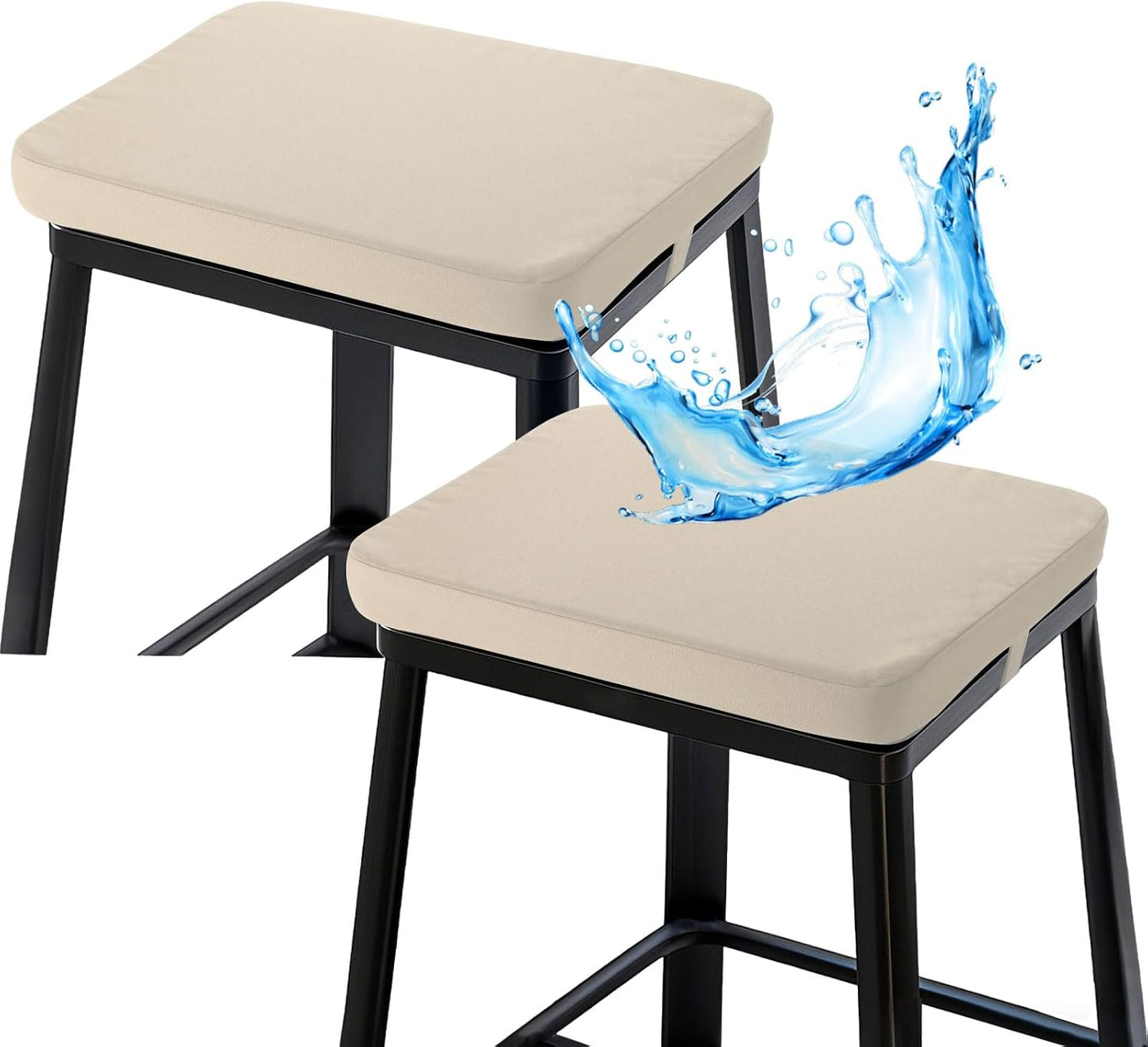Cojines taburete 12x16" antiderrap con correas
