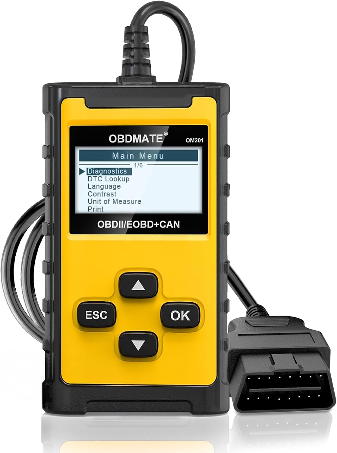 Escáner Coche OM201 Lector Diagnóstico OBDII Inalámbrico