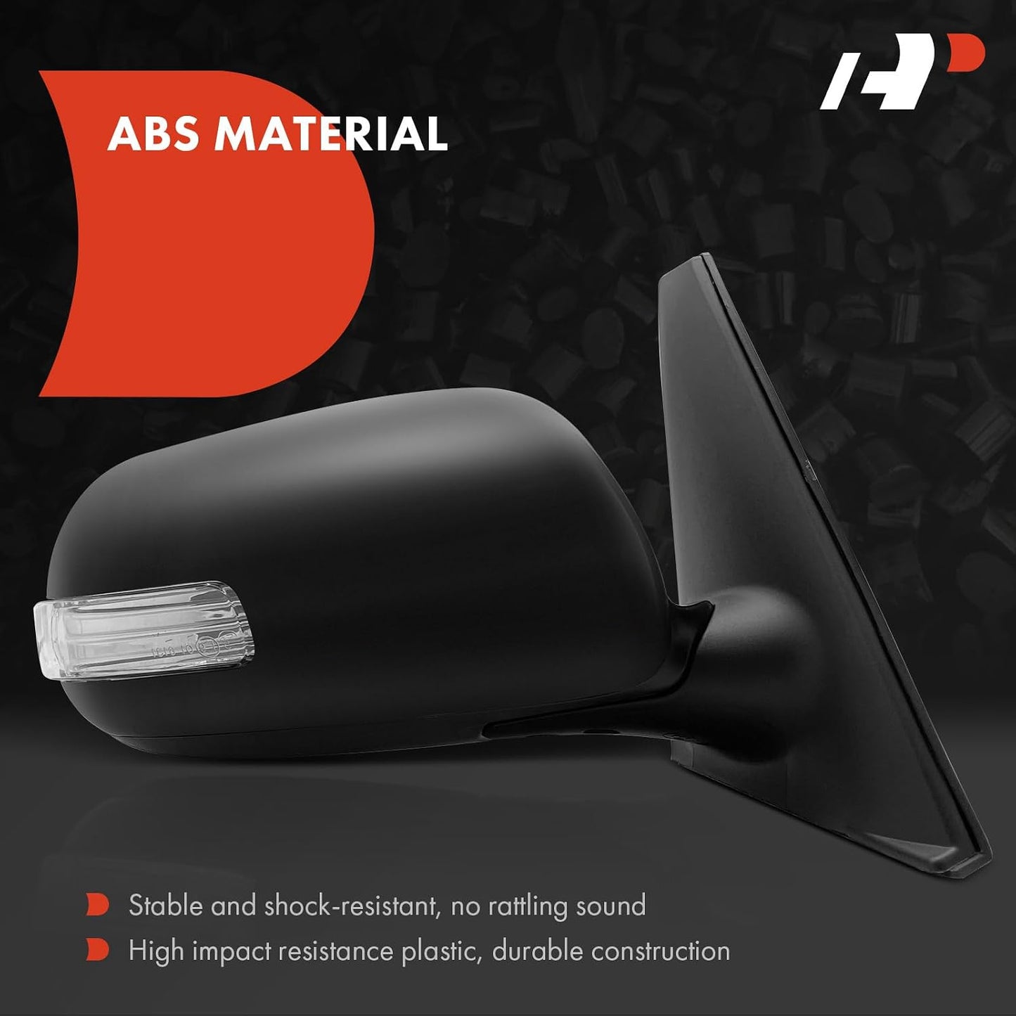 Espejo retrovisor exterior plegable Scion xB 08-15 negro