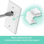 Insertos Keystone Jack para placa pared pack 10 blancos