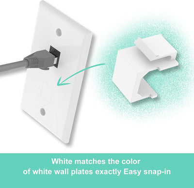 Insertos Keystone Jack para placa pared pack 10 blancos