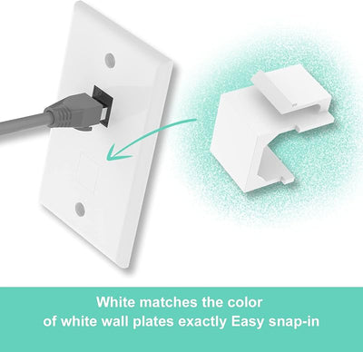 Insertos Keystone Jack para placa pared pack 10 blancos