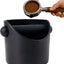 Caja de café espresso knock box con barra extraíble base antideslizante color negro