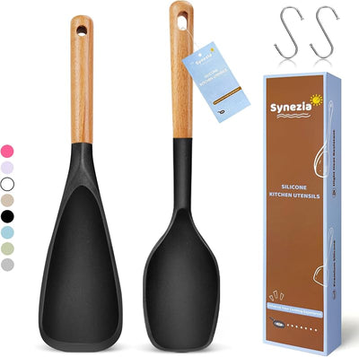 Juego cucharas silicona cocina multifunción antiadherente