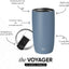 Vaso térmico acero inox 16oz con tapa transparente duna azul