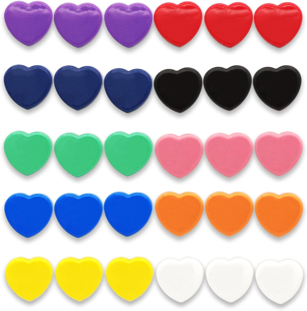 30 Imanes corazón para nevera y pizarras blancas