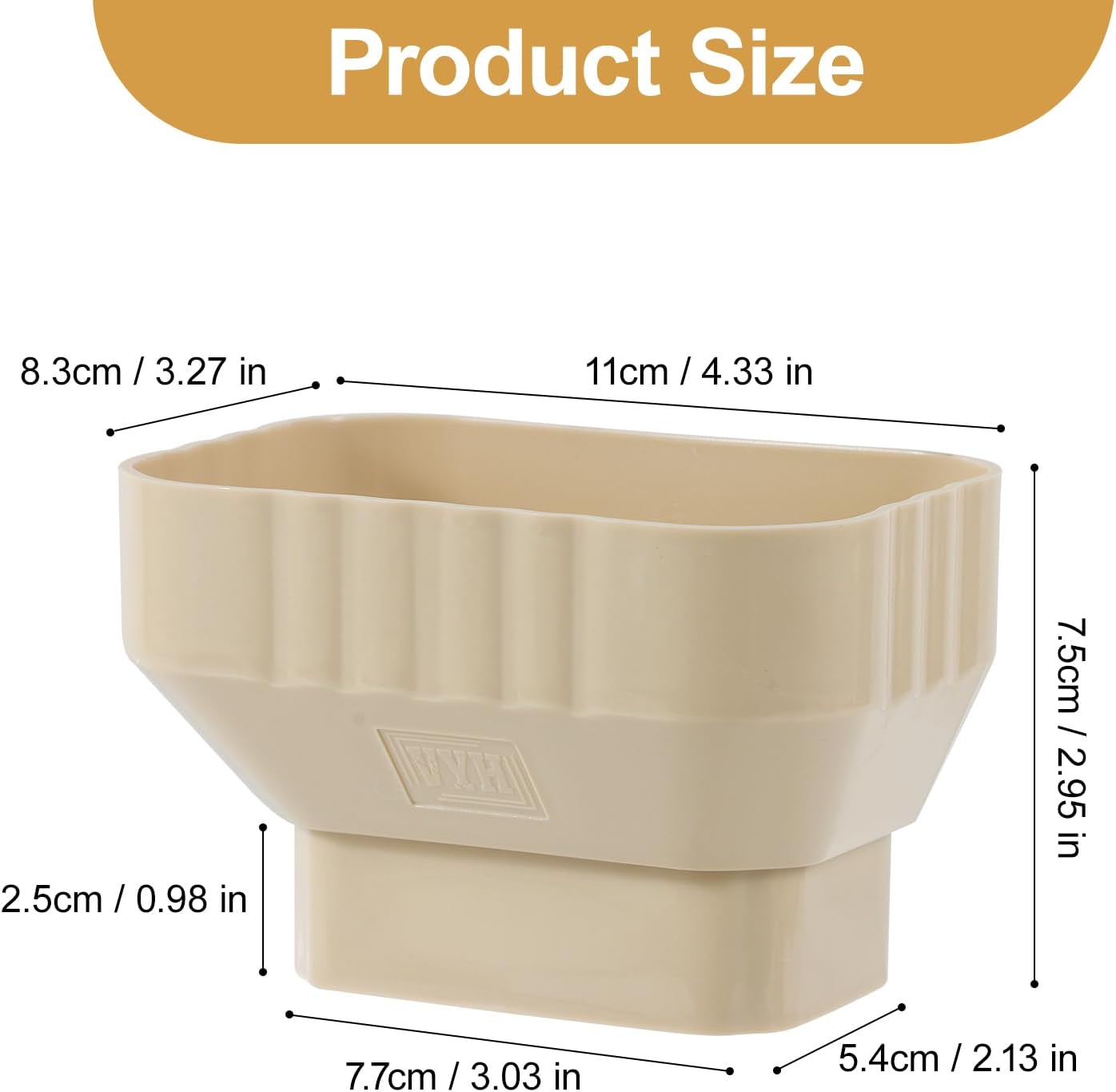 Adaptador bajante 3x4 a 2x3 crema 2uds