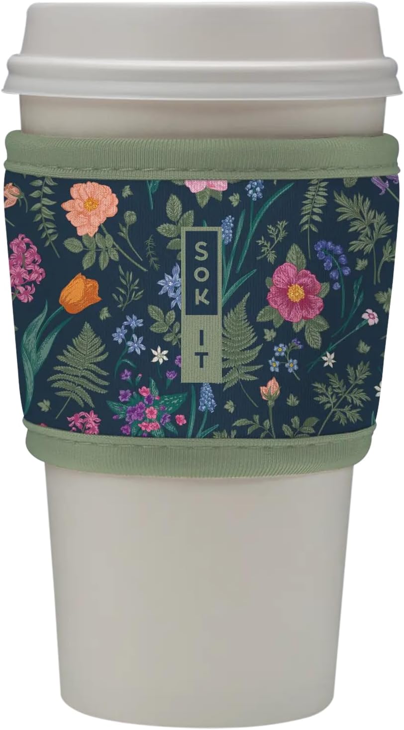Funda neopreno reutiliz. para taza café té Spring Noir