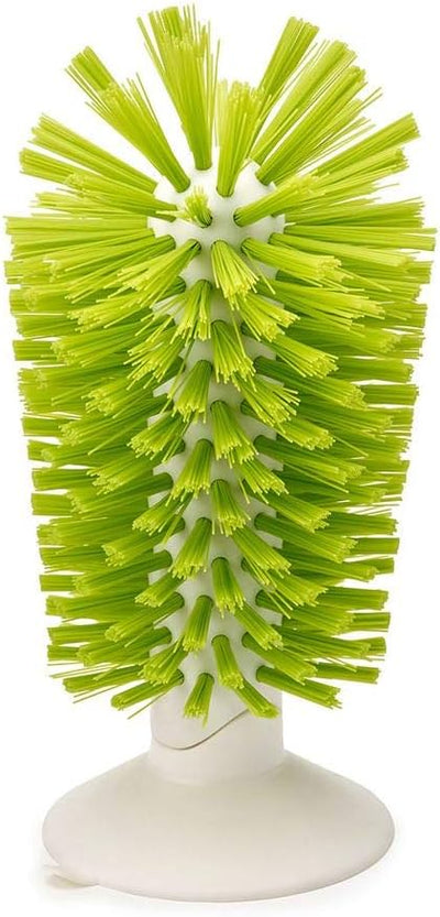 Cepillo vidrio ventosa fregadero limpiar botellas color verde