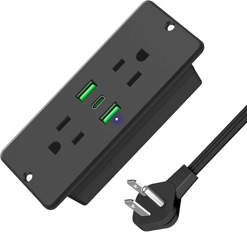 Tira enchufes empotrable 5en1 con USB-C 45W