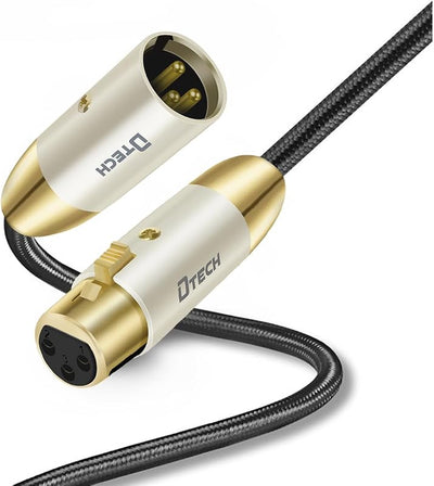 Cable XLR macho a hembra 3 pies para micrófono y PA