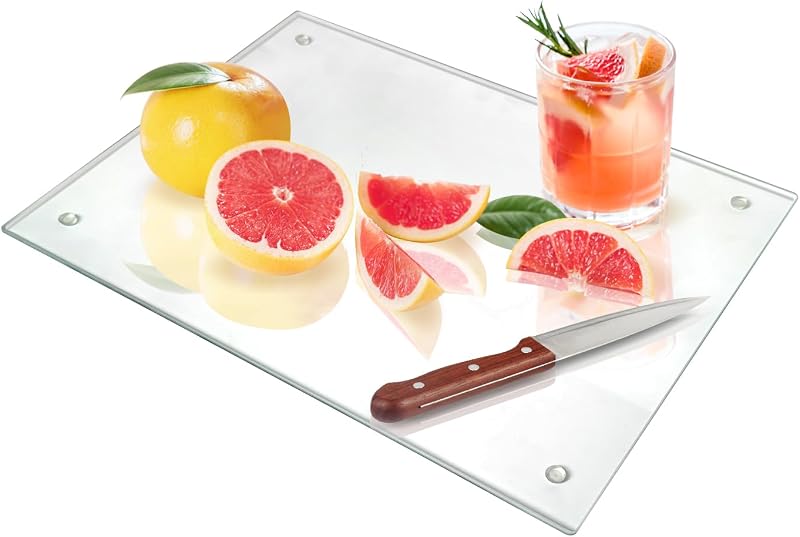 Tabla cortar vidrio templado 12x16pulg antideslizante cocina