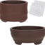 Set 2 Macetas Cerámica Redonda Sin Esmaltar 3.0-4.1pulg