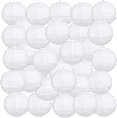 40 Faroles papel blanco redondos decoración hogar