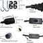 4 Cables Extensión 20ft E26 con Interruptor Negro