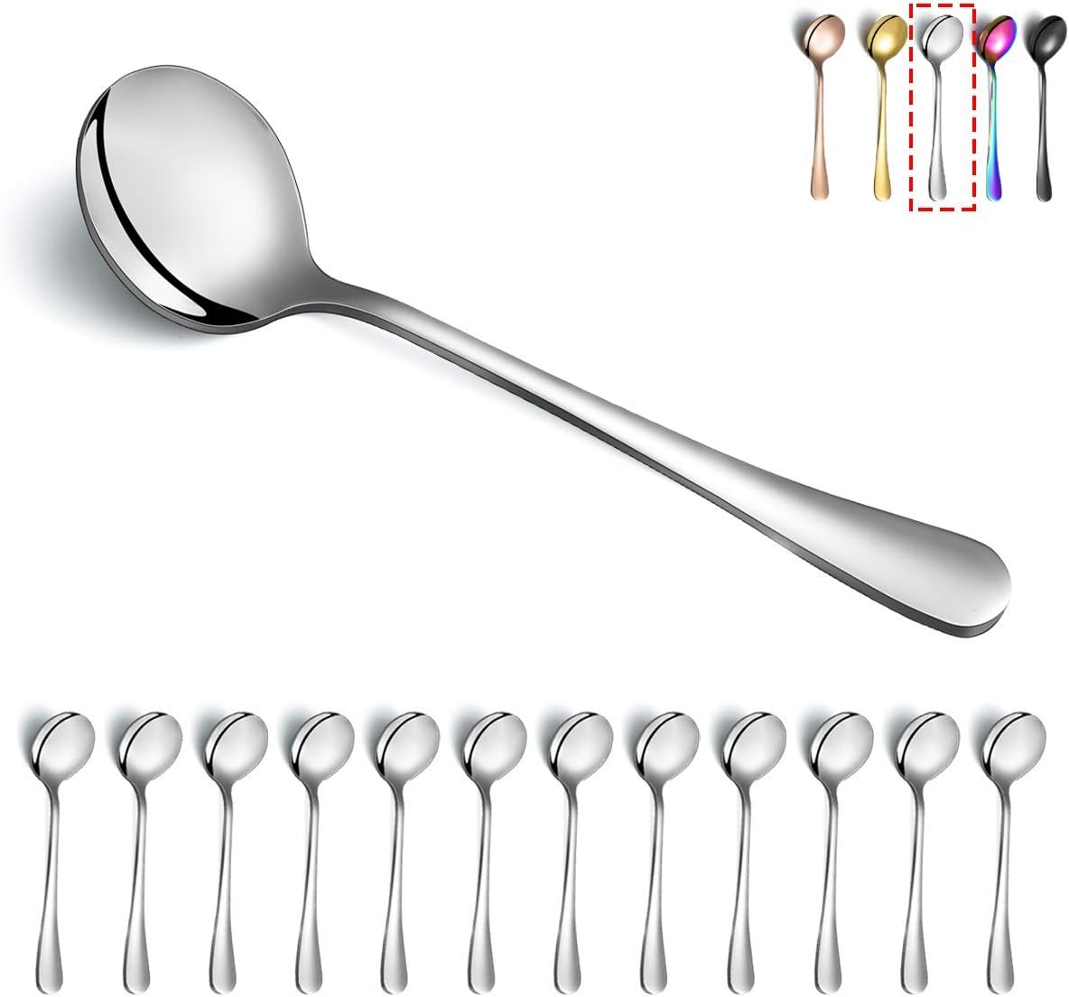 Set 12 Pzas Cucharas Acero Inox Mesa y Cena