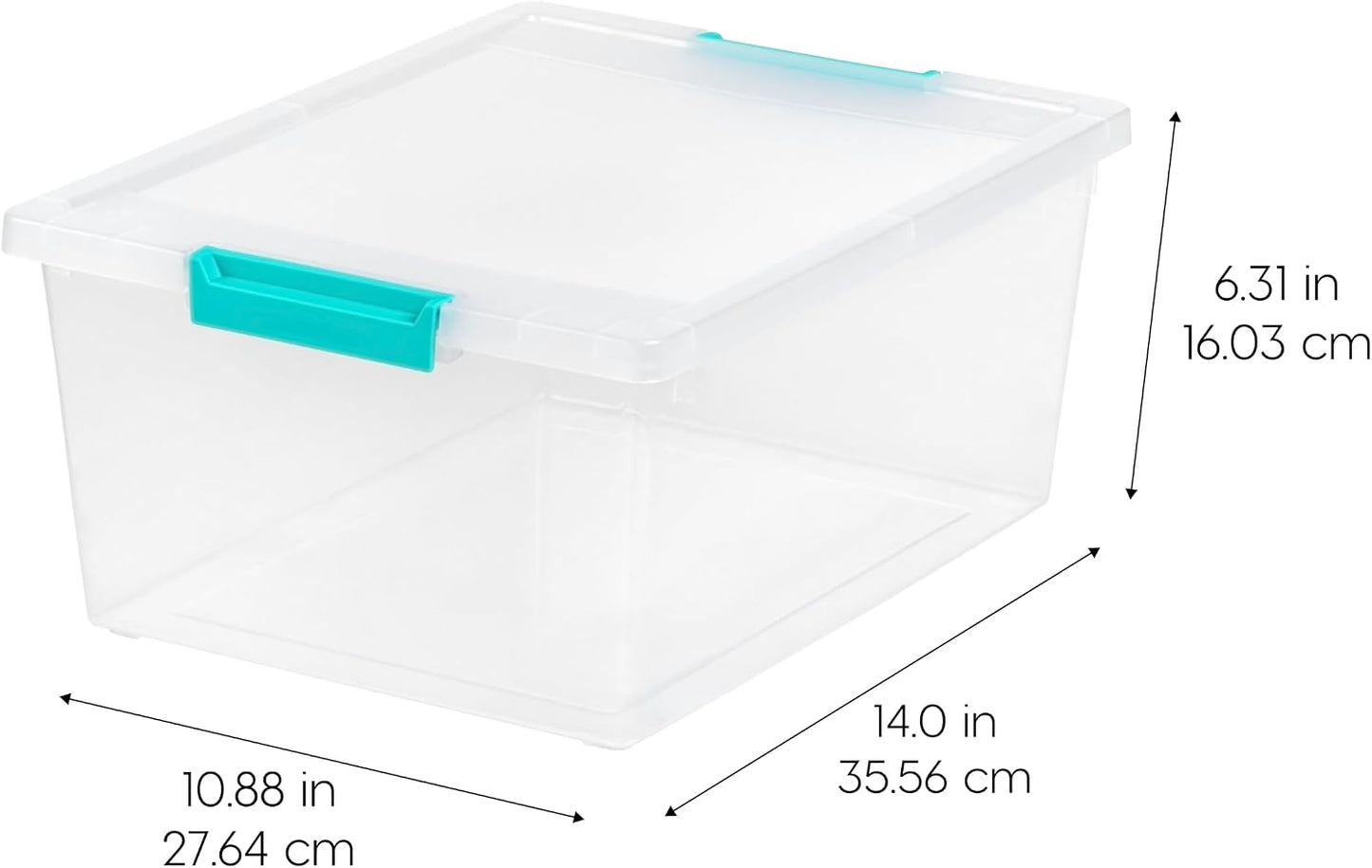 Contenedores plástico 12qt con tapas set 4