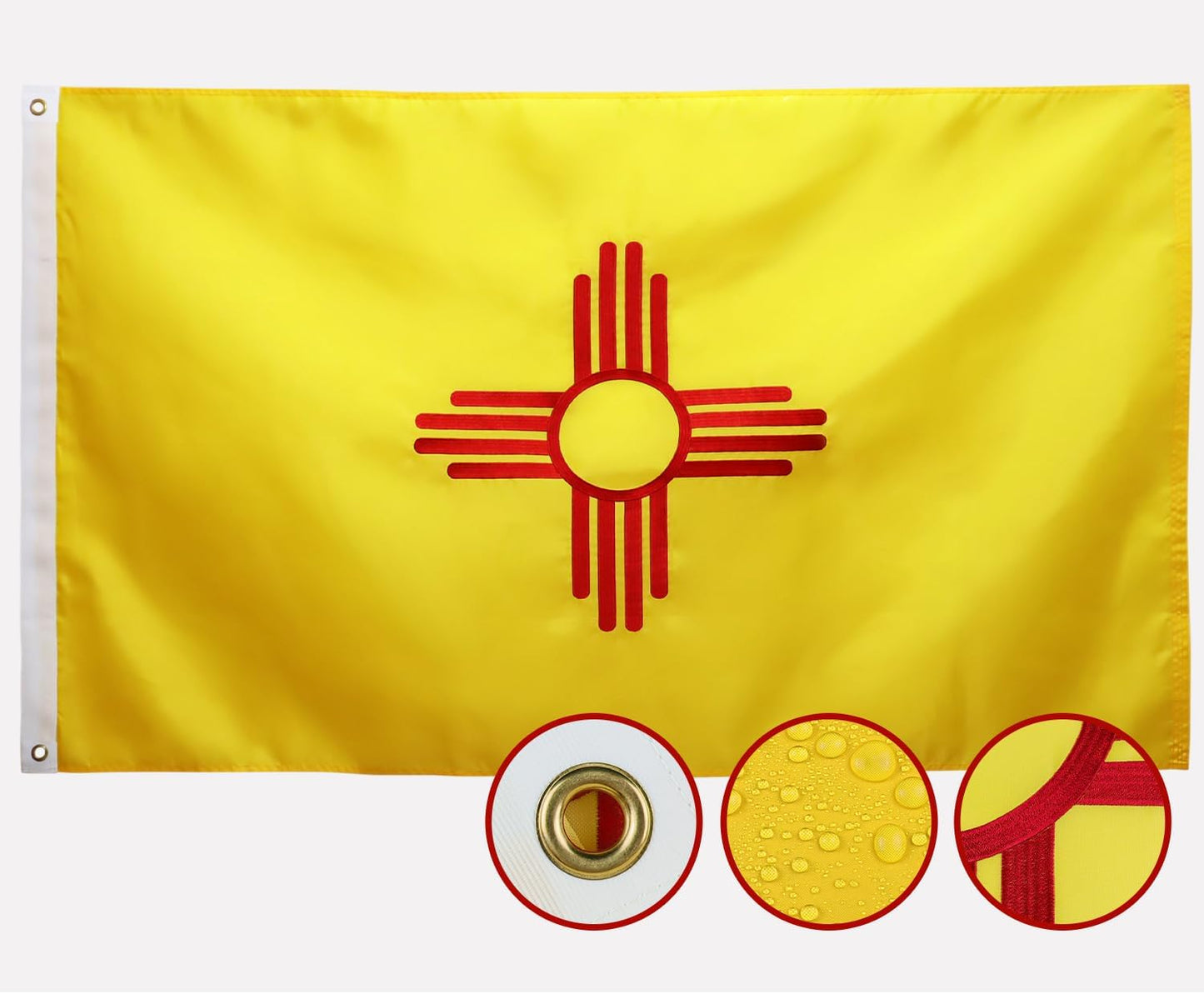Bandera NM doble cara 3x5 estrella bordada nailon 210D