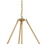 Lámpara colgante 3 luces Harbour Point Collection oro 19pulg
