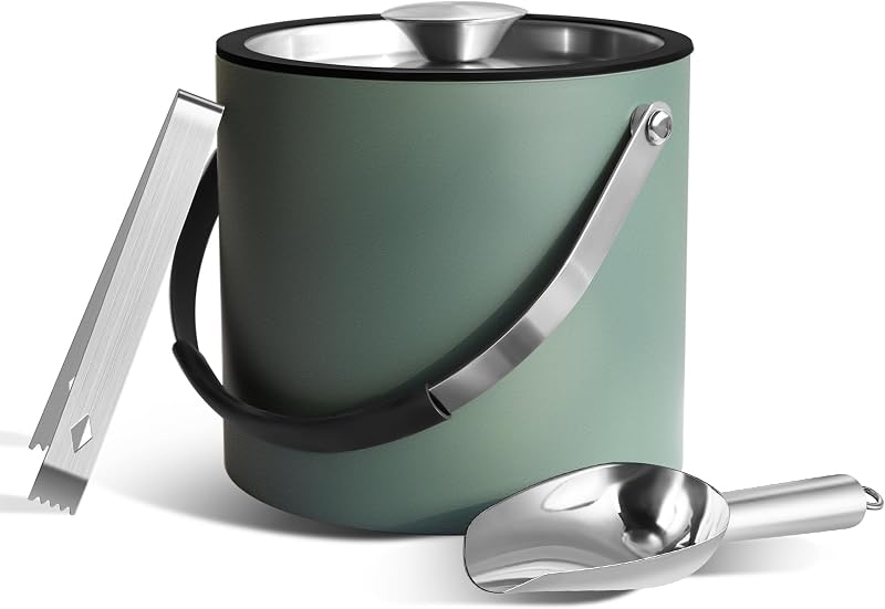 Cubo hielo 3L acero inox doble pared con tapa
