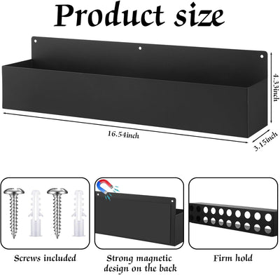 Soporte magnético para latas aerosol pared 16.54" negro