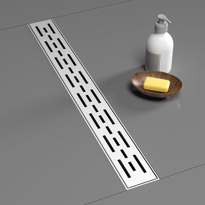 Drenaje lineal ducha 24pulg acero inox 304 níquel cepillado