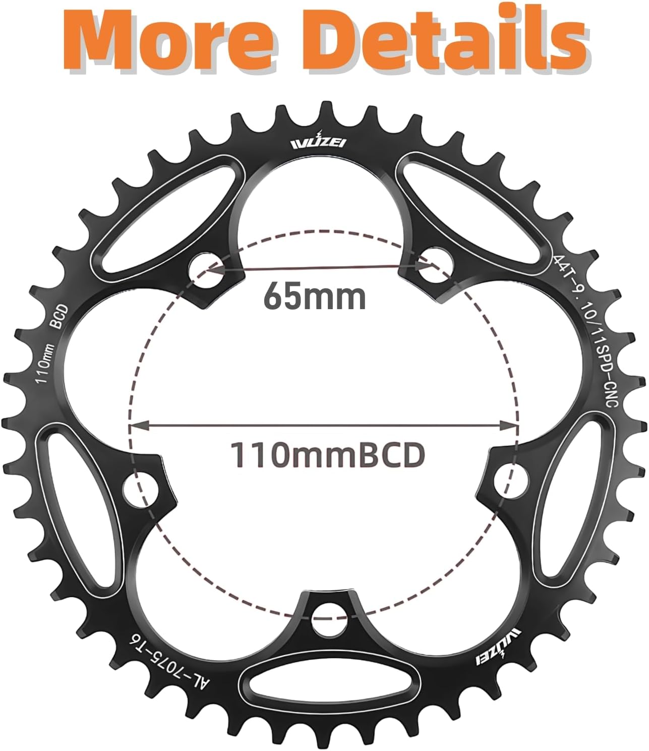 Plato bicicleta 110/130 BCD 36-60T ancho estrecho redondo