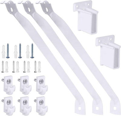 Set 3 soportes alambre 12" clips finales