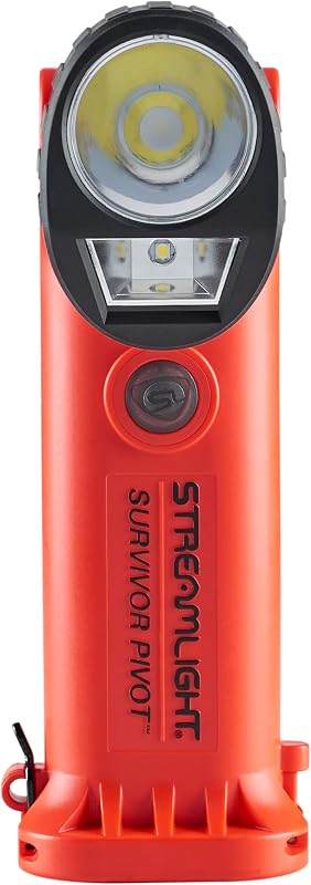 Linterna LED Survivor Pivot 325 Lúmenes doble haz naranja