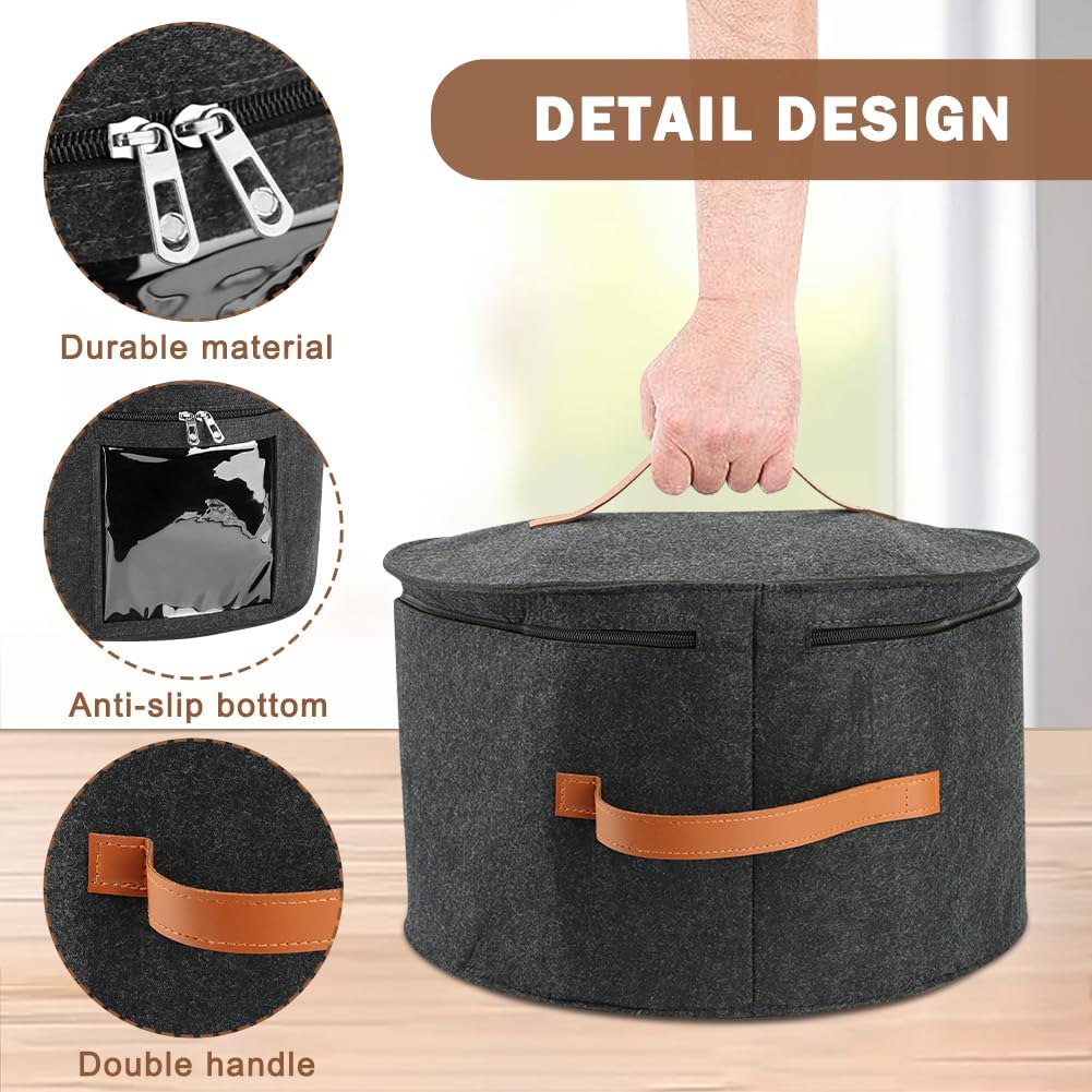 Caja apilable para sombreros ala redonda gran capacidad