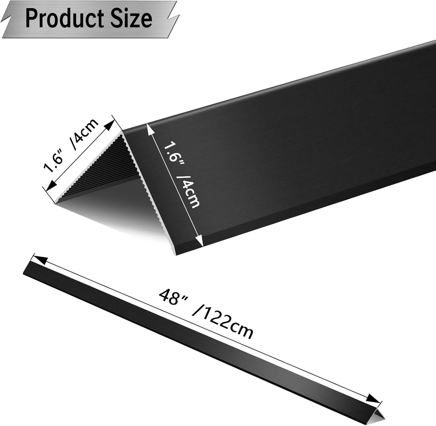 Protectores esquina metal L 1.6x1.6x48pulg 10uds