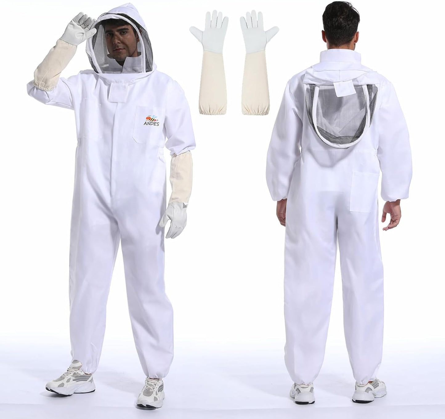 Traje abeja profesional con guantes y velo talla XL