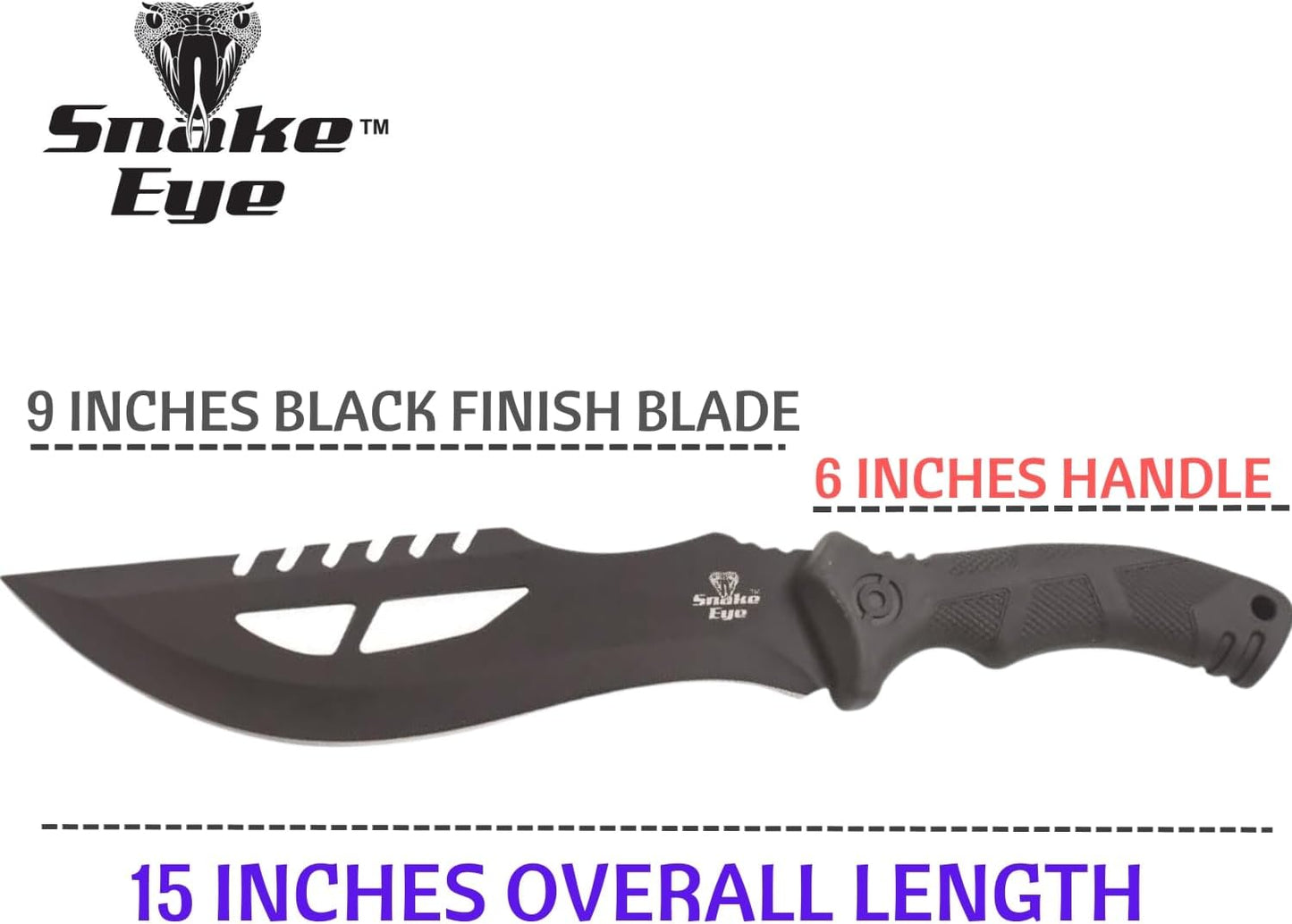 Cuchillo supervivencia Rambo estilo funda nailon negro