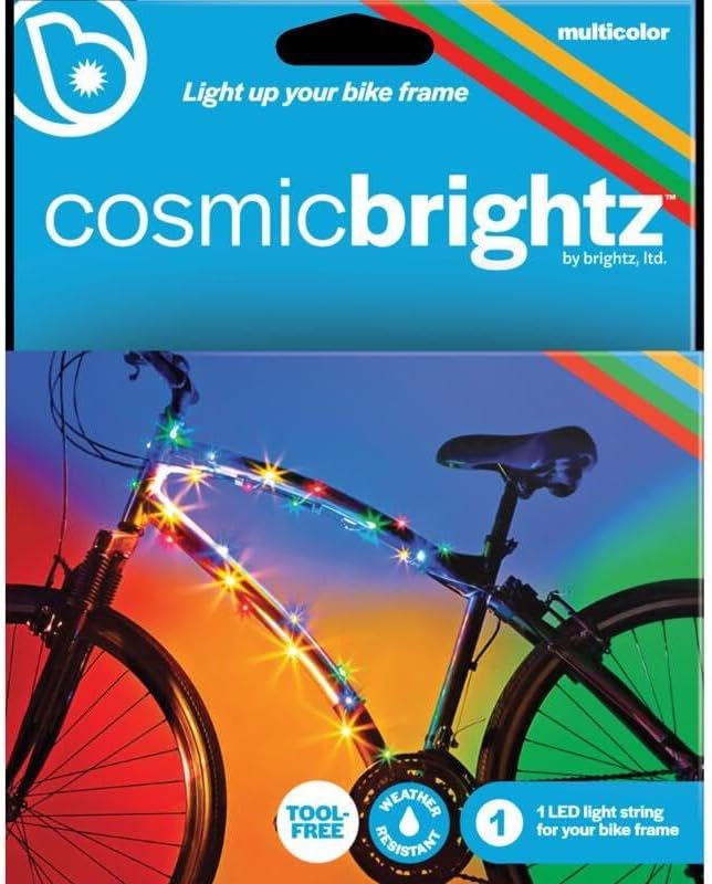 Cuerda luz LED para bicicleta 6.5" con pilas color brillante
