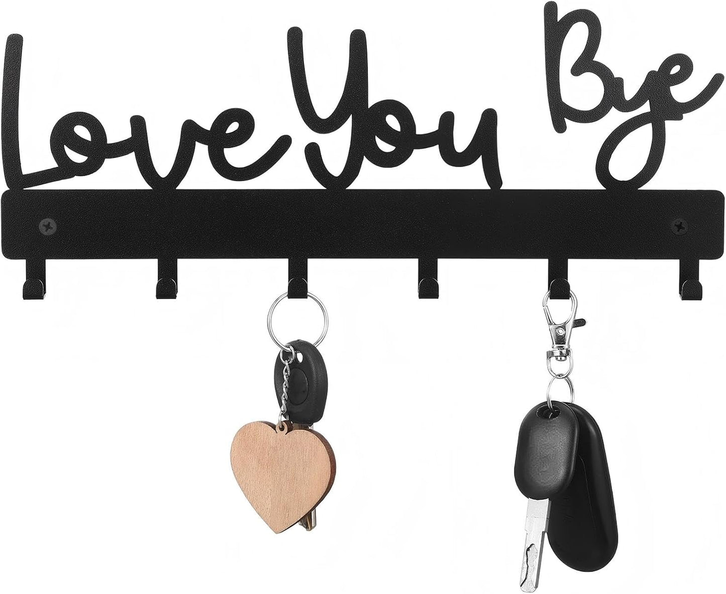 Soporte llaves Love You Bye 6 ganchos pared decoración