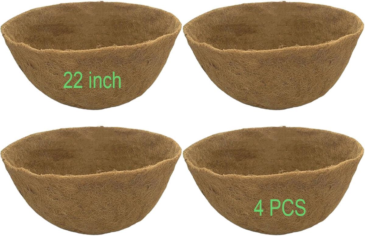 4 Pzas Forros Coco 56x35cm para Macetas Cesta Redonda